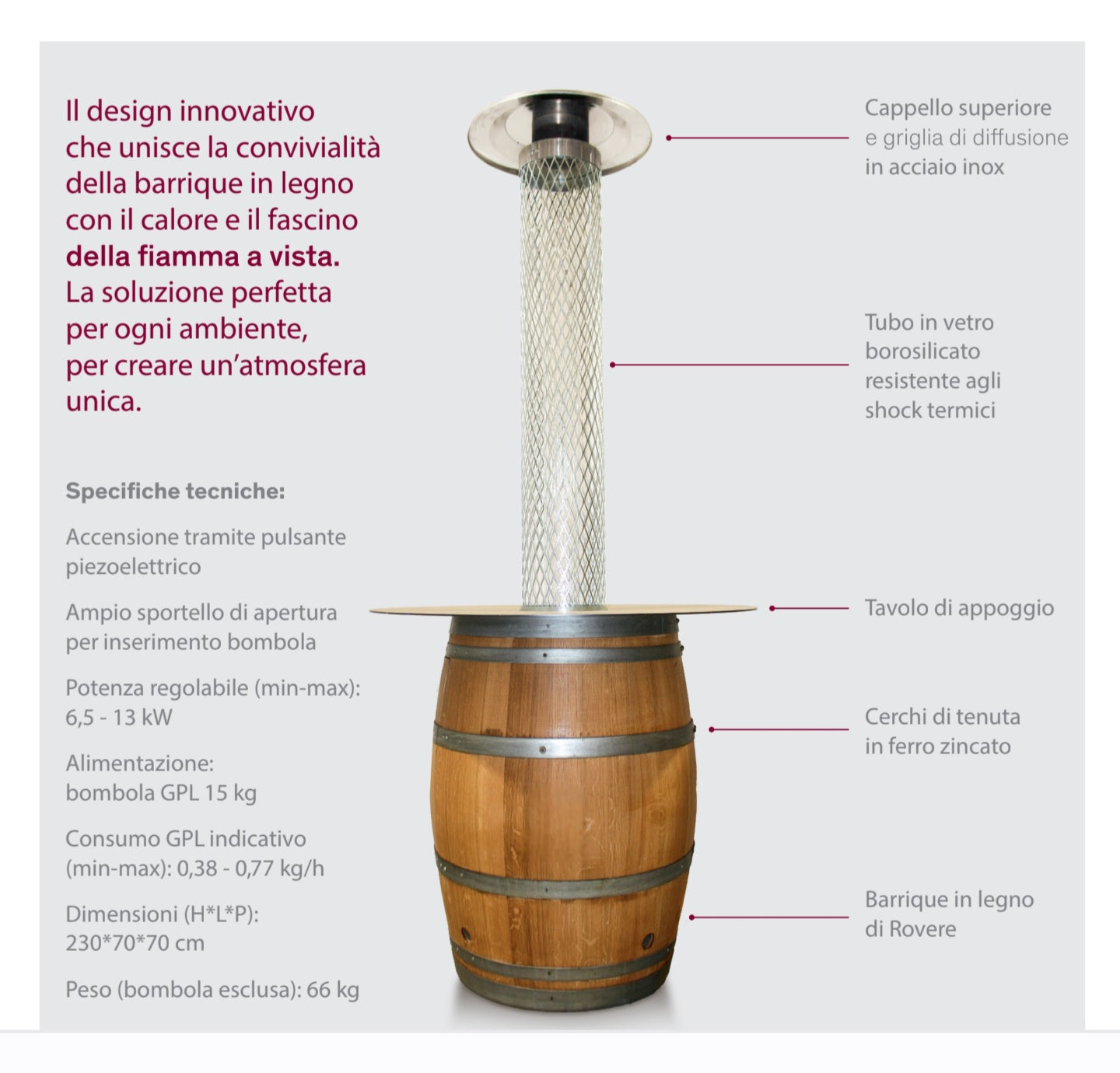 Fungo Barrique in Rovere
