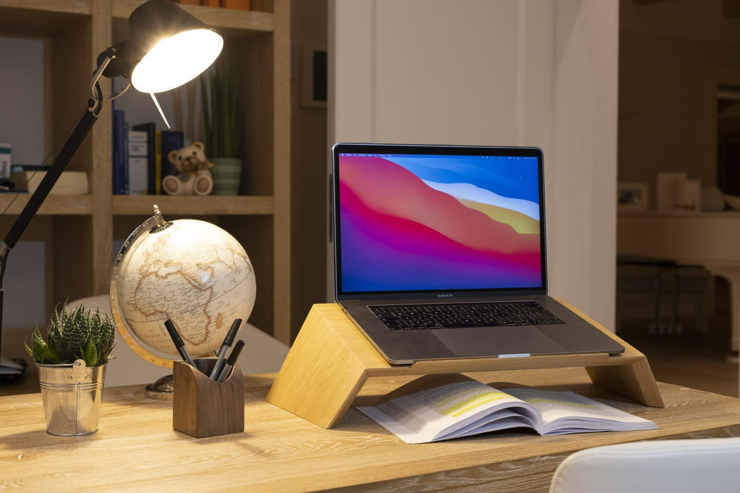 Supporto pc laptop in vero legno e/o laccato