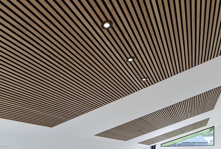 Pannello acustico decorativo in vero legno da 3mt o 2.44mt