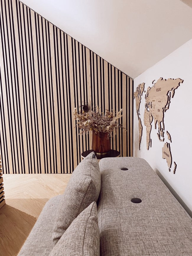 Pannello acustico decorativo (listelli variabili)