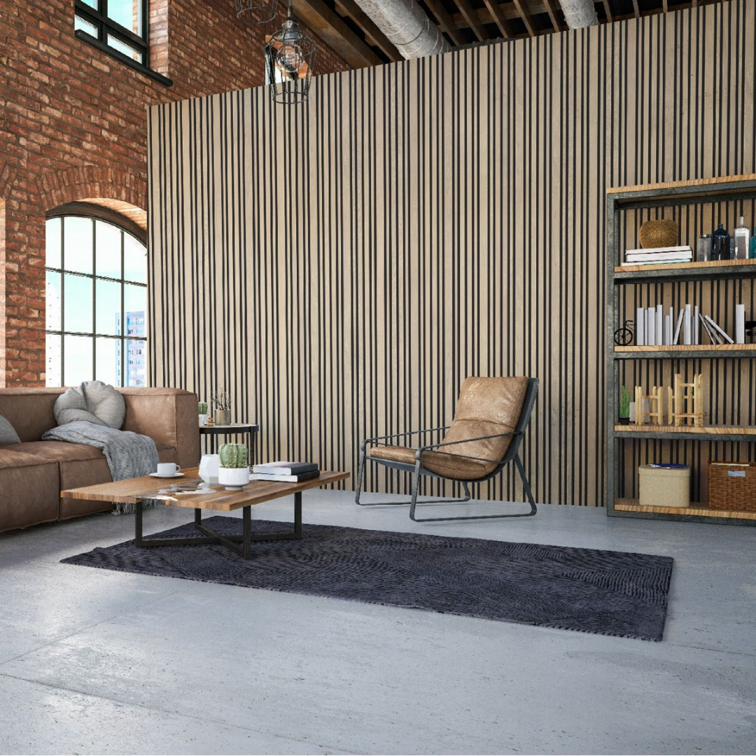 Pannello acustico decorativo (listelli variabili)